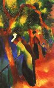 August Macke Sunlight Walk oil painting on canvas